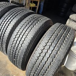 4 used tires   Lt275 65r18 continental contitrak $250,00 install