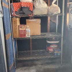 Storage Rack, Very Sturdy, Good Condition, Just Some Rusty As Shown In The Pictures 