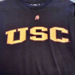 Black USC Trojans Shirt Tshirt Mens Medium M