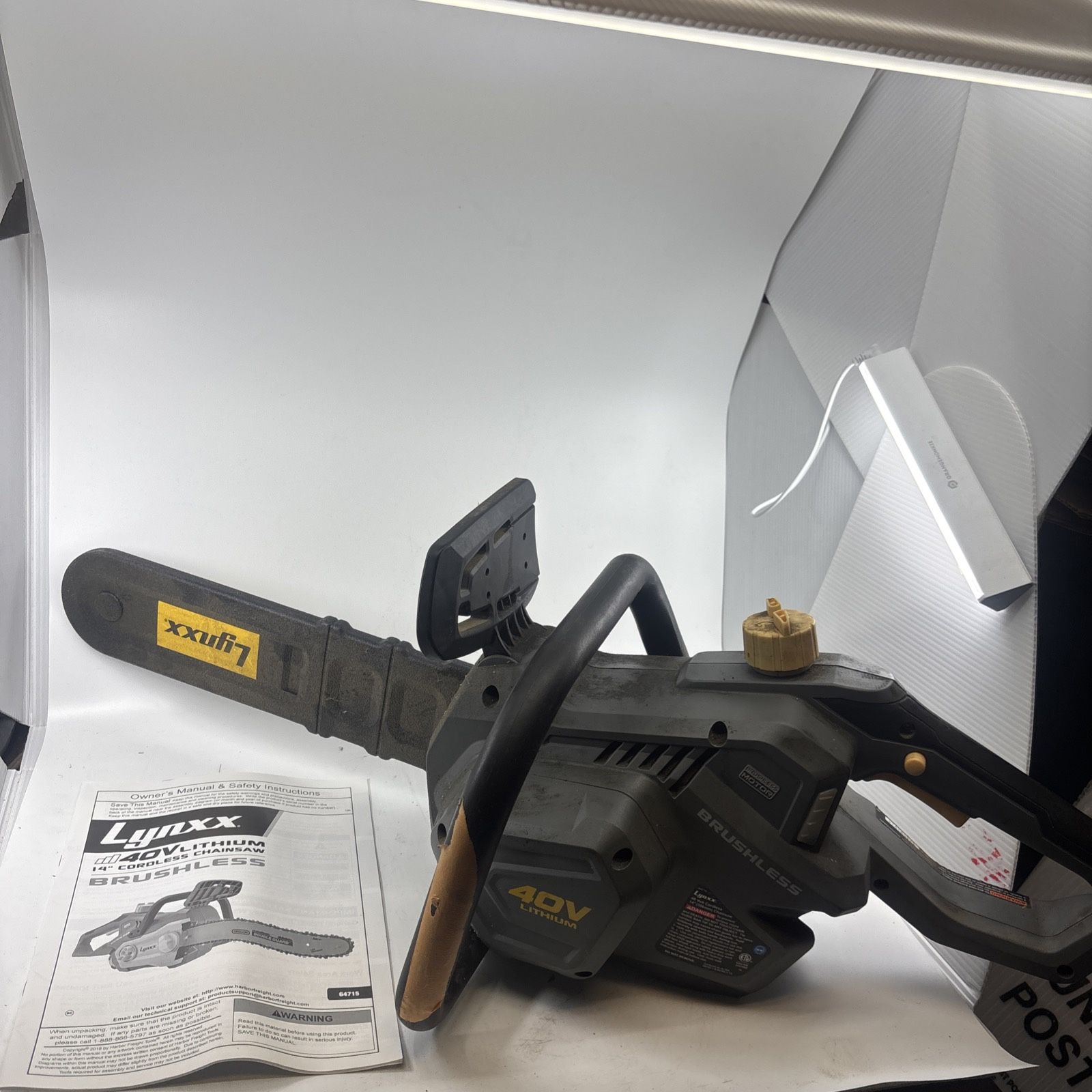 Lynxx 40v Chainsaw 14" Cordless Brushless Lithium WORKS Tool Only NO BATTERY