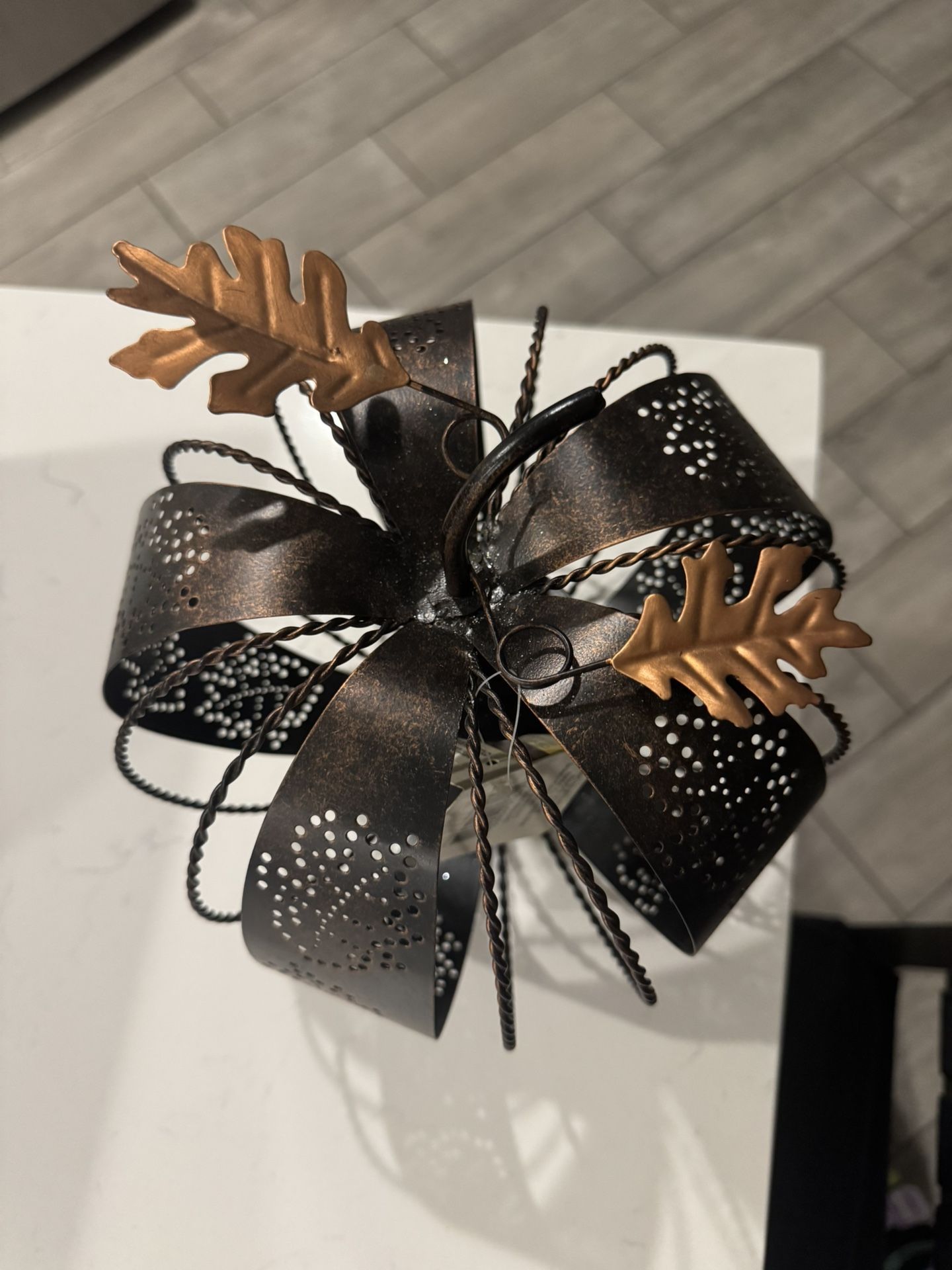 Metal Pumpkin Decoration