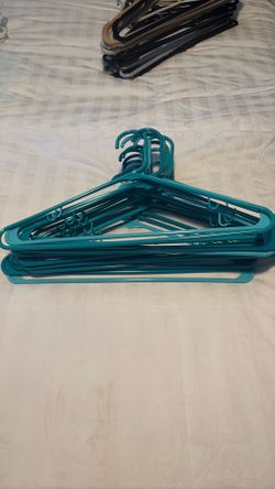 17 teal hangers