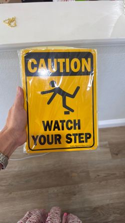 2 - Caution, watch your step sign