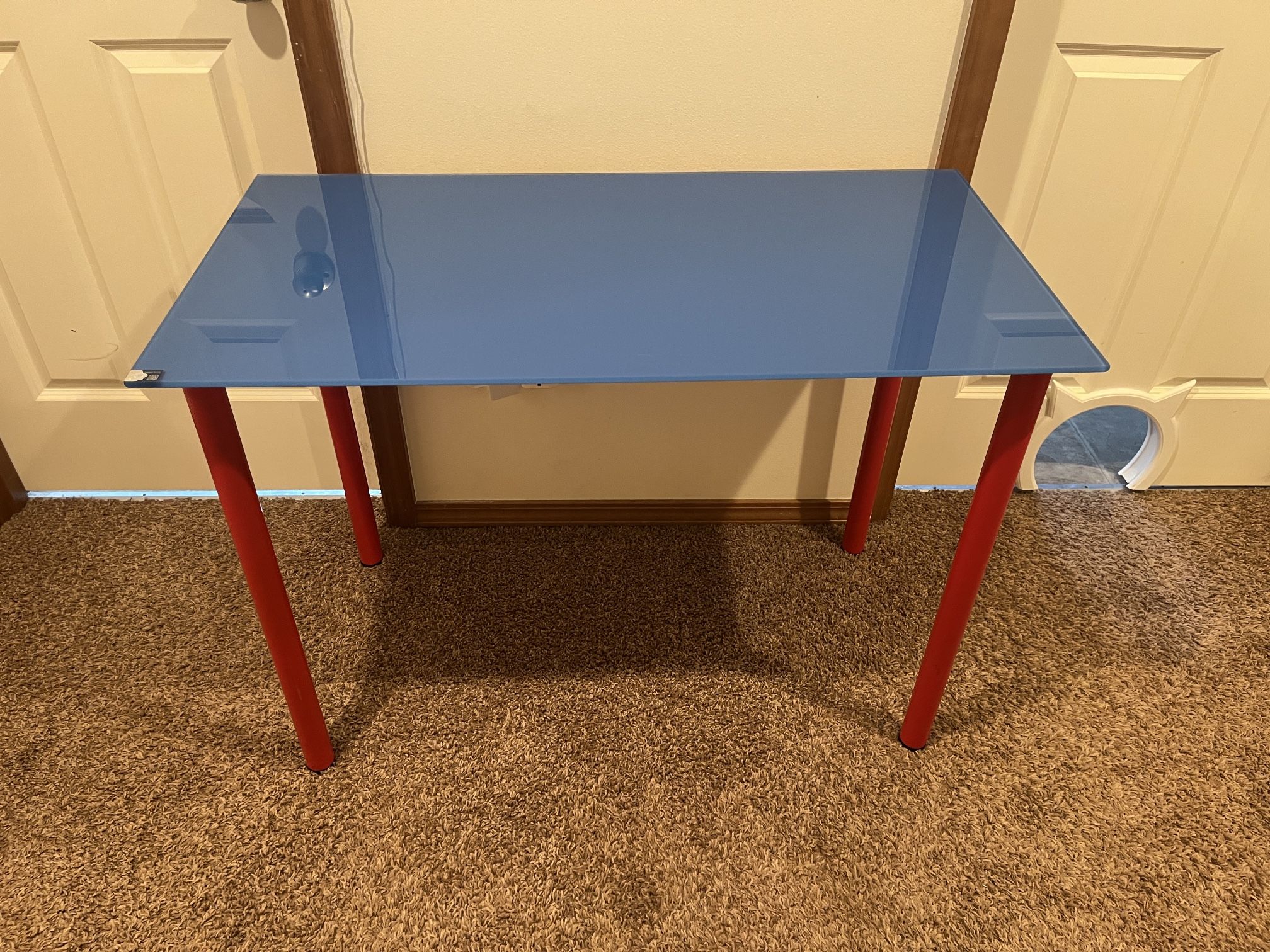 Glass Top Desk/table With Chair