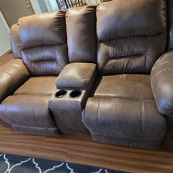 Couch and Captains Chair Loveseat 