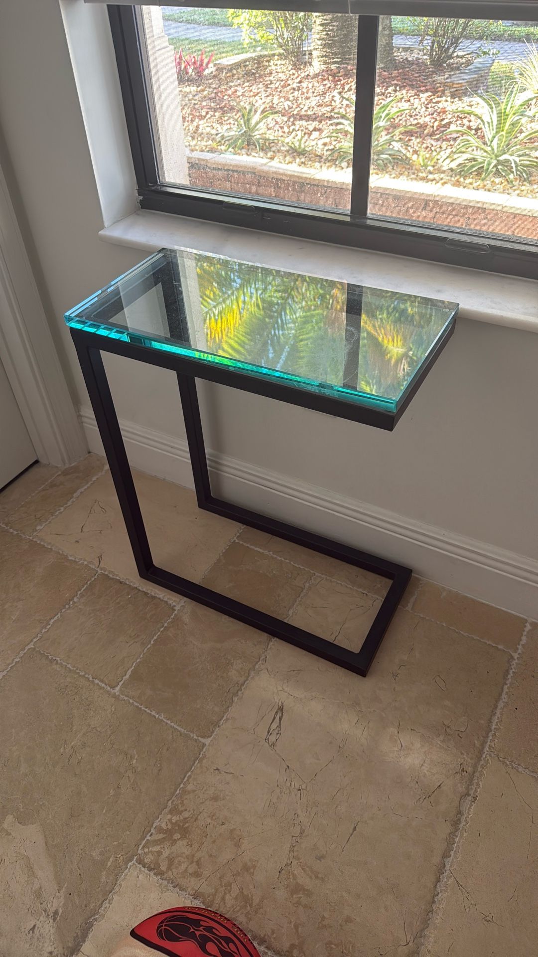 Glass End Table 