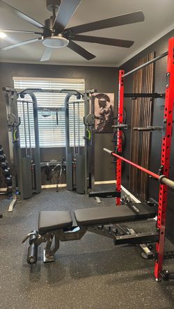 Cable machine, Gym bench/squat rack