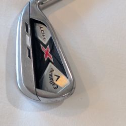 RH CALLAWAY X HOT #5 IRON CLUB DYNAMIC GOLD R300 R. FLEX TURE TEMPER STEEL SHAFT W/  NEW GOLF PRIDE GRIP