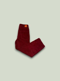 Empyre Corduroy Jeans Size 28 Burgundy Relax Skater Baggy Pants Skateboarding