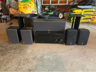 Sony tuner and JBL surround sound speakers