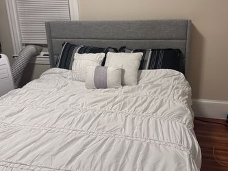 Hydraulic Lift Up Storage Upholstered Platform Bed-Queen