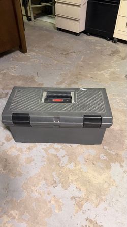 Rubbermaid Gray Plastic Tool Box