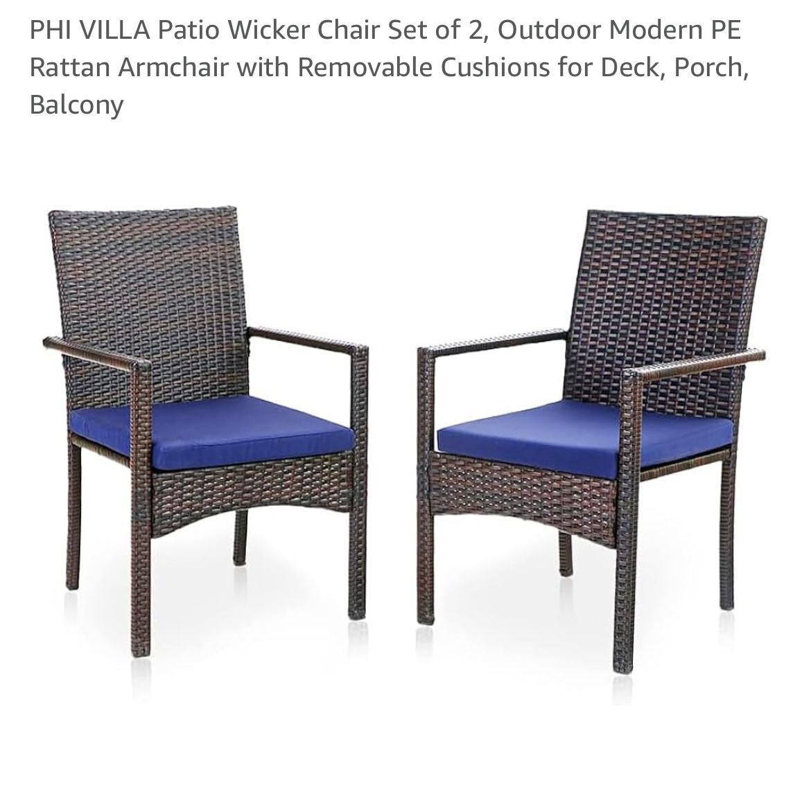 Phi Villa patio chairs UNBOXED
