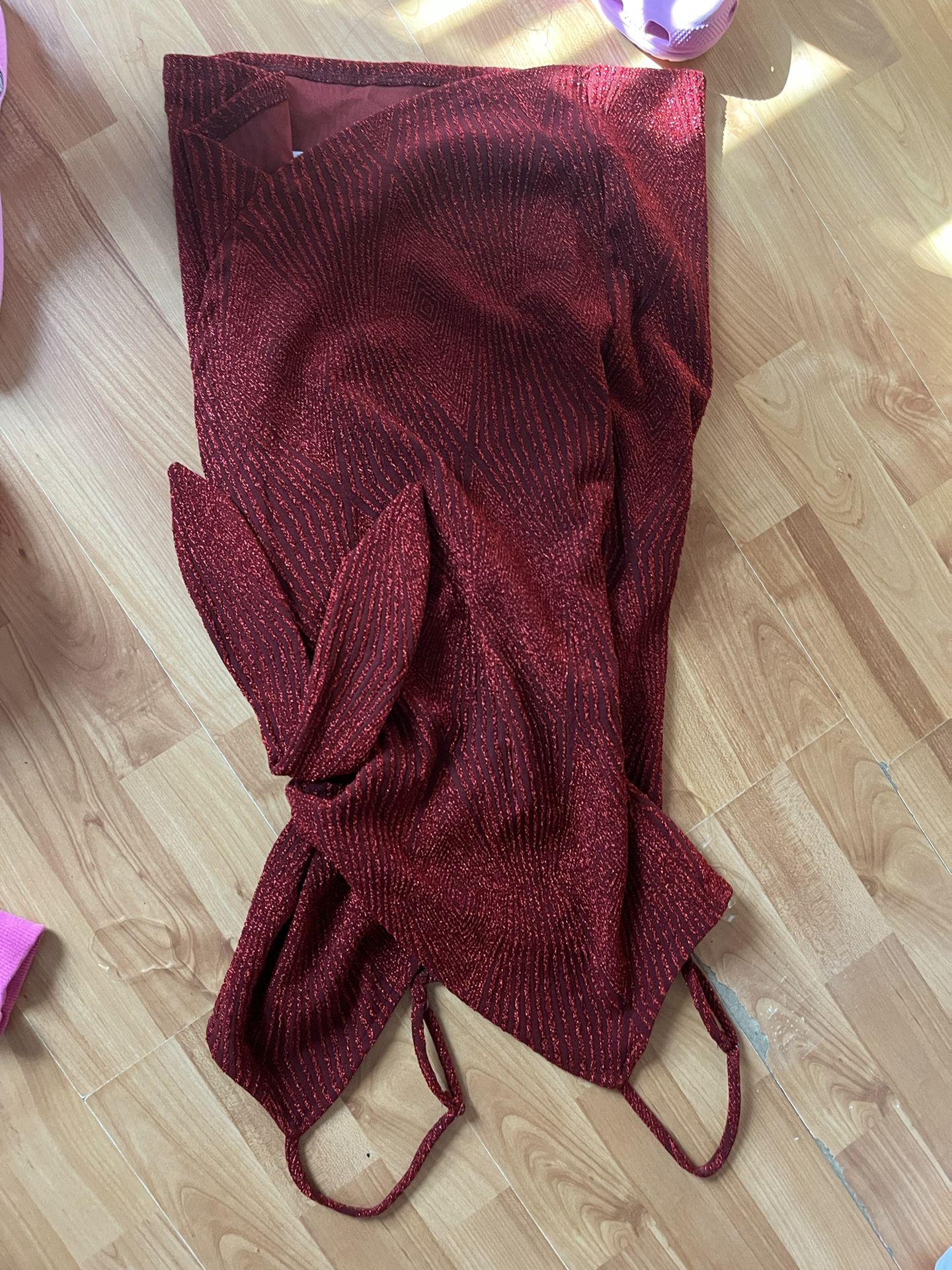 Kohls elegant asymmetrical Burgundy dress