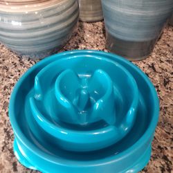 Blue Dog Food Bowl