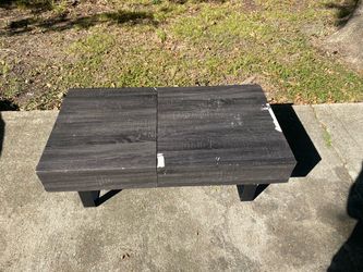 Dark Gray Wood-Look Coffee Table