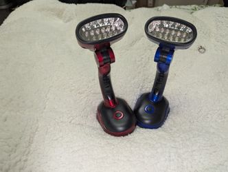 Red and Blue LED Desk Lamps
