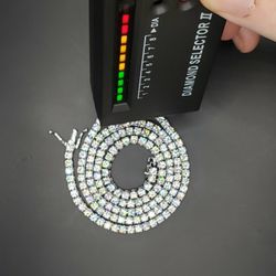 3mm Moissanite 925 Sterling Silver Tennis Chain 