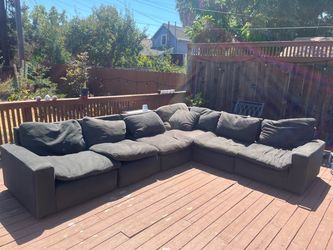 6 Piece Sectional.  Down feather cushions