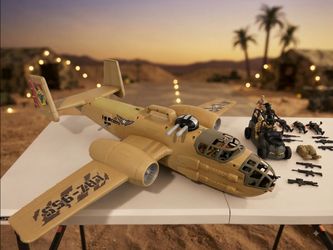 Huge Lanard The Corps! Elite Beast Bomber Plane, Tactical Jeep & Military Action Figure Lot!