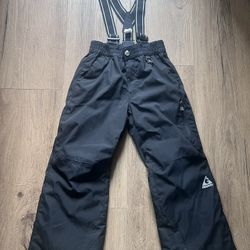 Snow Pants With Removable Elastic Suspenders Bands. Waterproof material With Fleece Inside Warm For Ages 7/8 🎿❄️⛄🏂☃️