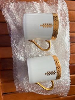 1990 Tiffany cups designed by Frank Lloyd Wright - set of 2