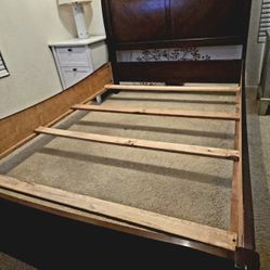 Queen Bed Frame Solid Cherrywood