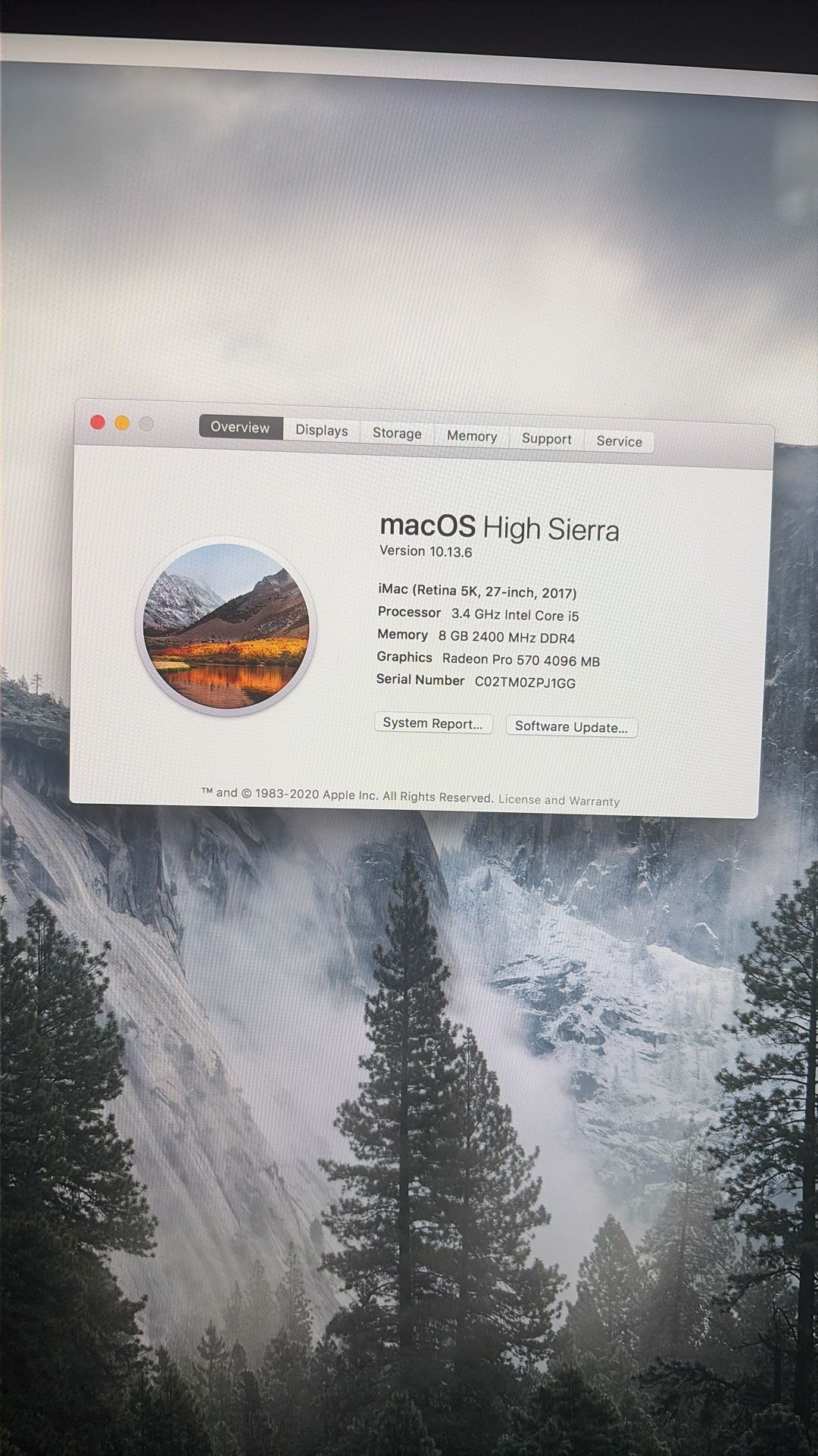 MacOS High Sierra Version 10.13.6
