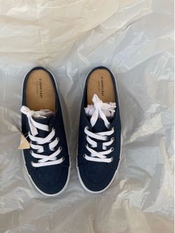 Brand NEW Women’s St. John’s Bay Denim Slip-On Sneakers Memory Foam - Size 8