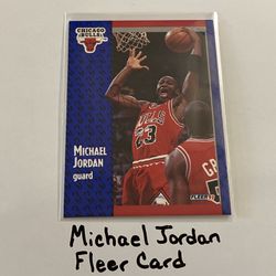 Michael Jordan Chicago Bulls Hall of Fame Guard Fleer Card. 