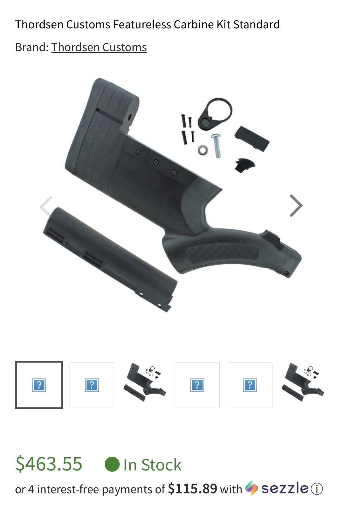 Phase 5 Thordsen Customs FRS-15 Gen 3 Standard Carbine Stock Kit. RETAILS FOR $463