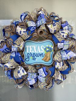 Texas Grown Bluebonnet Wreath