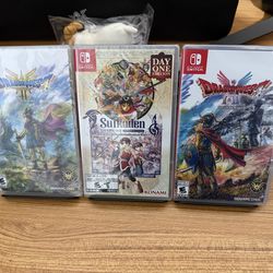 NEW SEALED Dragon Quest 3 + 1 & 2 + Suikoden Remastered 1 & 2 for Nintendo Switch
