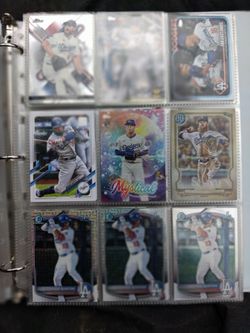 Over 150 Los Angeles Dodgers baseball card lot with Inserts refractors Ohtani more