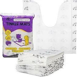 Tinkle Mat Disposable Toilet Commode Mat 24x24 20 Pack