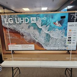 LG 75 INCH UHD TV'S IN STOCK 75UQ7070 BLUETOOTH W/WARRANTY - PAYMENT PLANS