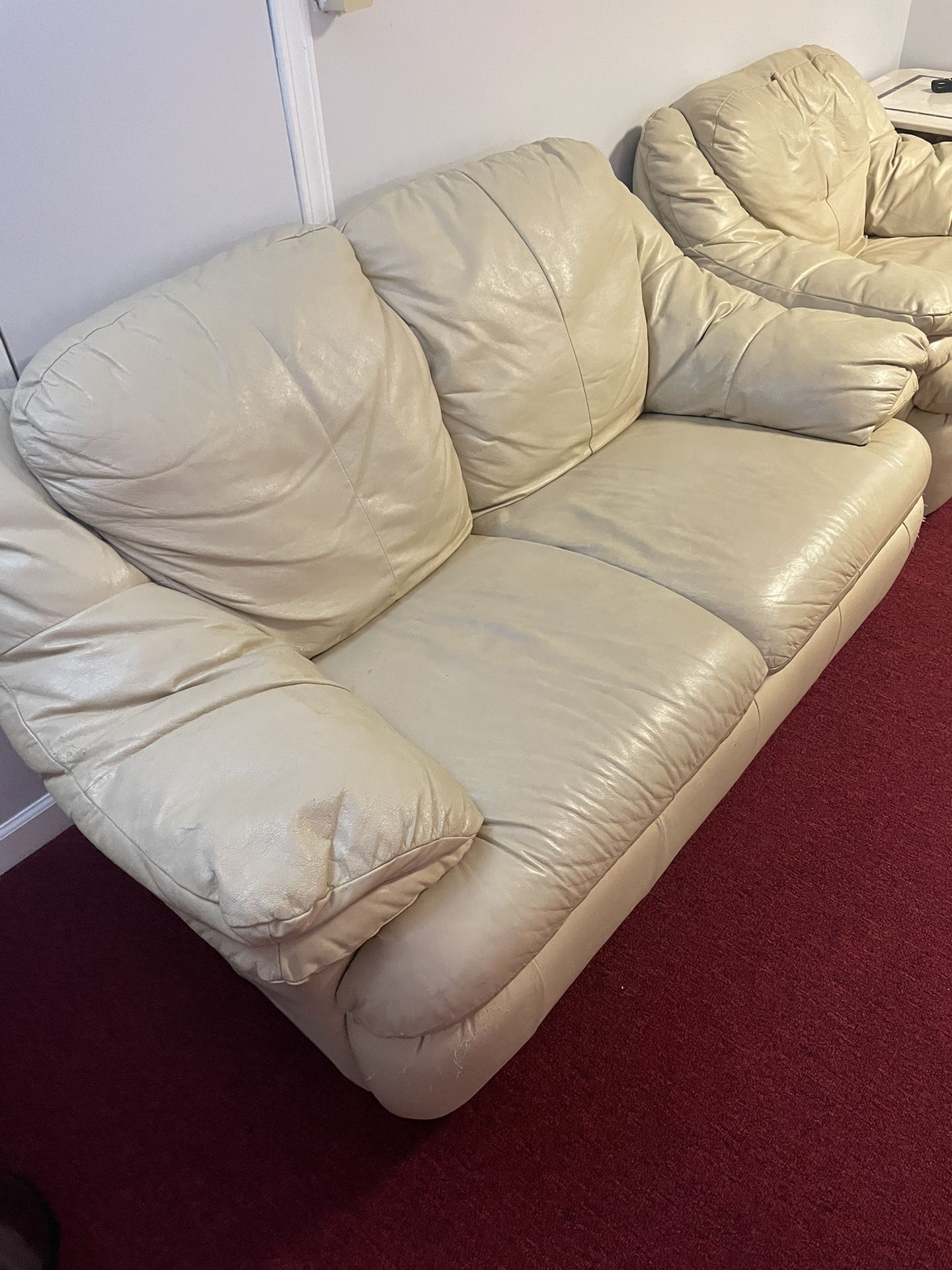 Three Piece Leather Couch Set