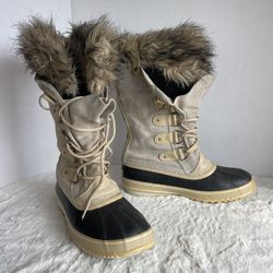 SOREL Joan of Arctic waterproof boots, 11 Cream Color 