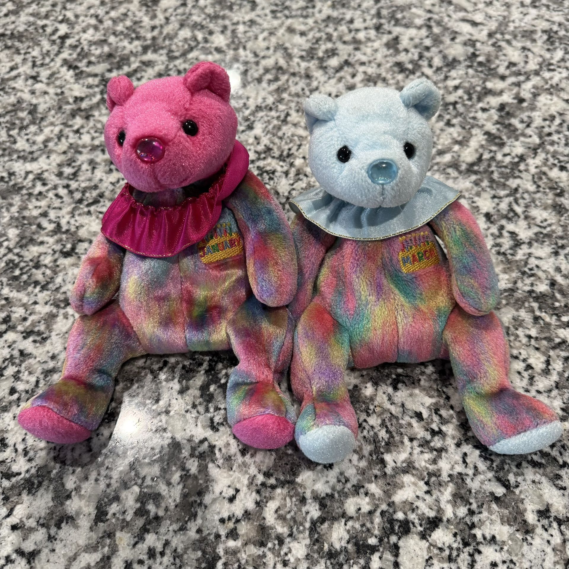 Ty Beanie Babies January And March Birthday Bears
