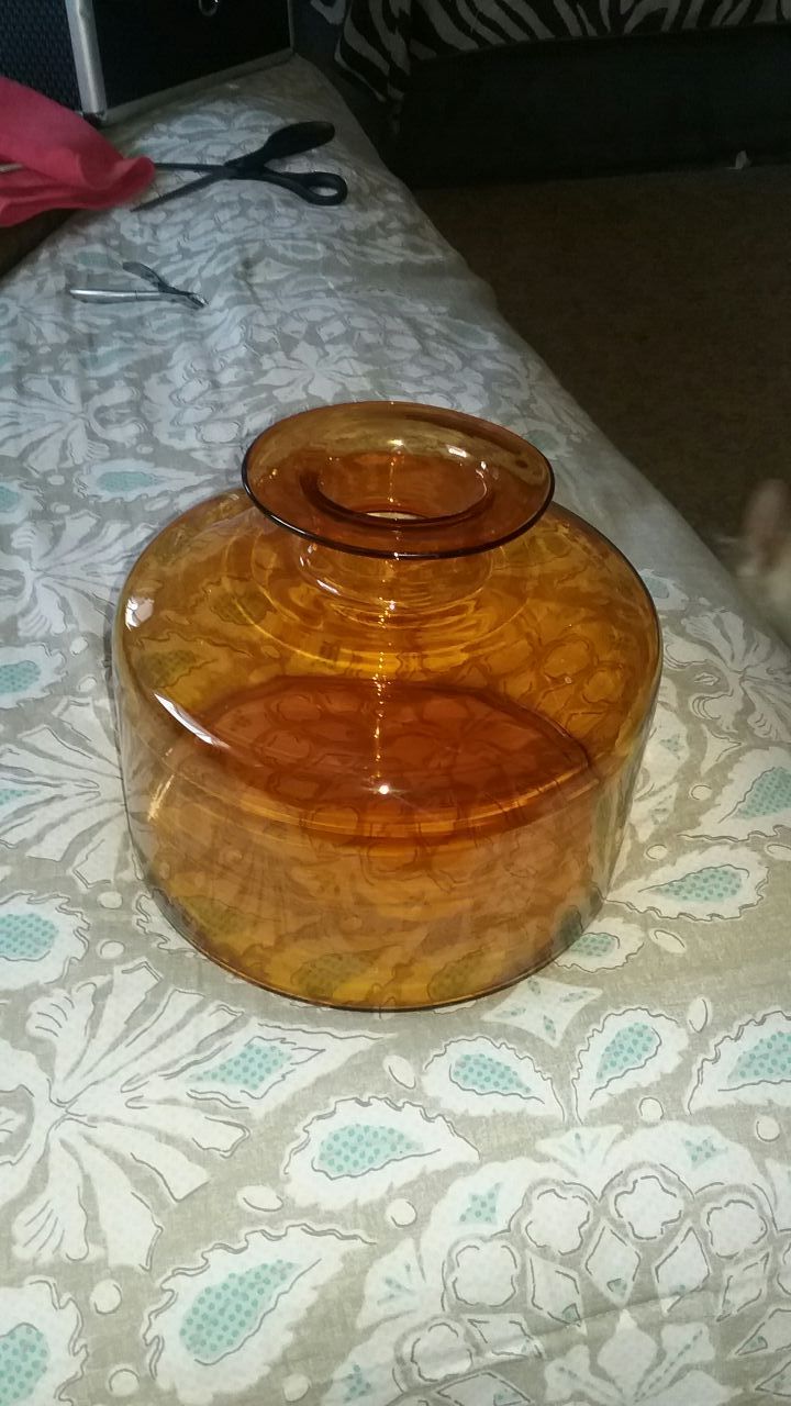 Amber colored Glass VASE