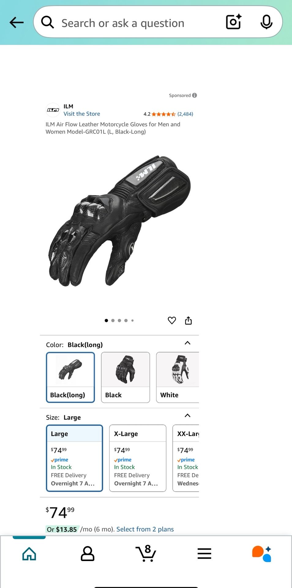Motorcycle Leather Gloves