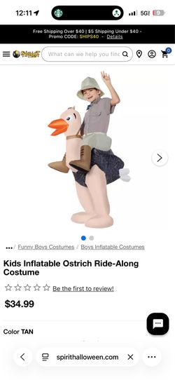 Ostrich inflatable costume