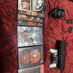 PlayStation 2 With Games And Controller 