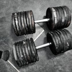 160 Lbs Dumbbells Pair