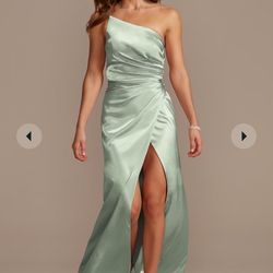 Galina signature Draped One-Shoulder Dress