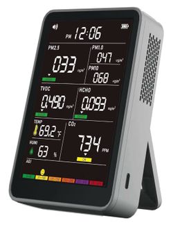16-in-1 Indoor Air Quality Monitor, High-Precision Multi-Parameter Smart Air Quality Tester with HD Real-Time Color Screen, Portable Air Quality Monit