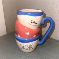 $15…New Rae Dunn Disney Alice In Wonderland "DRINK" Sculpted Stacked Tea Cups Mug.  Please pickup in the area of 36th Are and Pinnacle peak within 24h