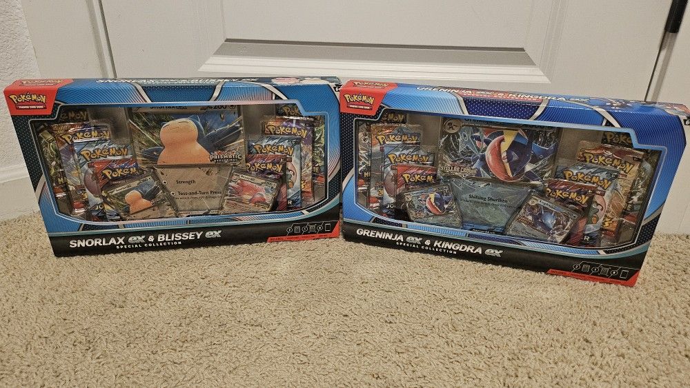 Pokemon Special Edition Boxes Snorlax Ex Blissy Ex Greninja Ex Kingdra Ex