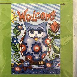 Rain or Shine Flip It Owl Garden Lawn Flag 28” x 40”