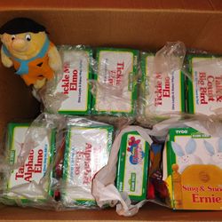 Box Of Ten Collectable Sesame Street Toys 